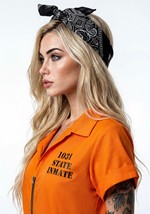 Women's Sexy Orange Prisoner Costume Alt 2