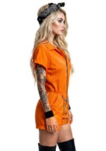 Women's Sexy Orange Prisoner Costume Alt 5