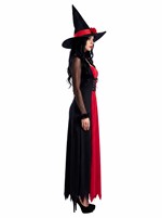 Adult Black and Red Witch Costume Alt 5