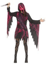 Womens Pink Gauze Ghost Face Costume