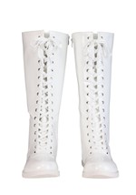 White Wrestling Costume Boots for Adults Alt 1