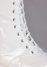 White Wrestling Costume Boots for Adults Alt 5