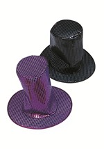 Adult Red Sequin Top Hat Accessory Alt 1