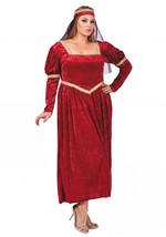 Plus Size Renaissance Red Princess Costume Women