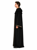 Mens Medieval Black Monk Robe Alt 2