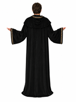 Mens Medieval Black Monk Robe Alt 3