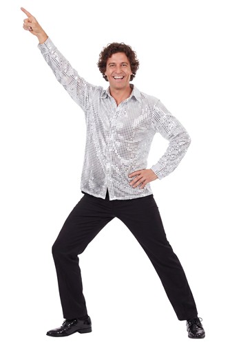 Mens Disco Inferno Silver Costume