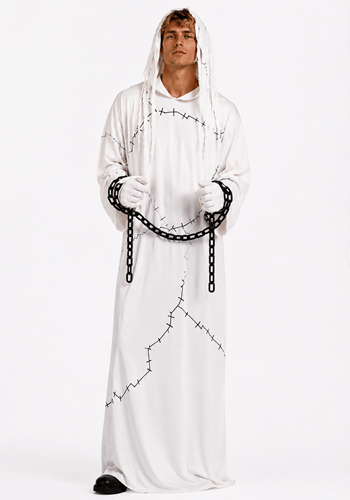 Mens Ghostly Ghost with Chains Costume