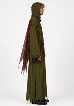 Mens Olive Hooded Spooky Robe Alt 3