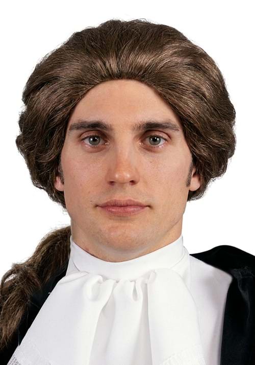 Mens Brown Colonial Costume Wig