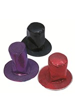 Blue Sequin Disco Hat Accessory Alt 3