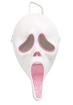 Womens Pink Glitter Ghost Face Costume Alt 1