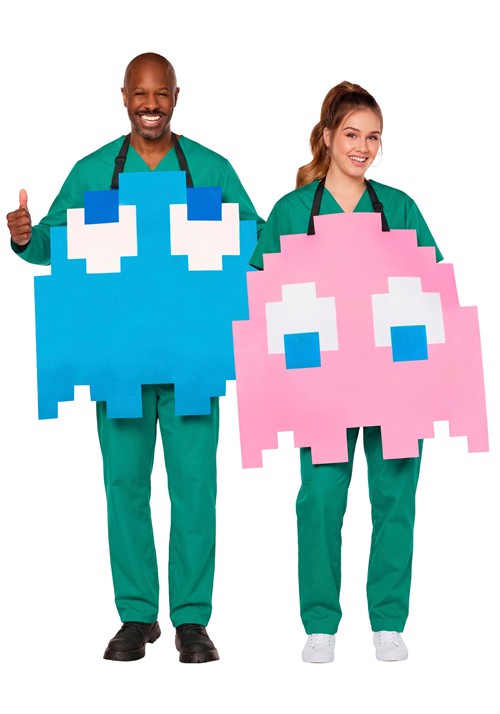 Adult PAC MAN Reversable Pinky Inky Costume