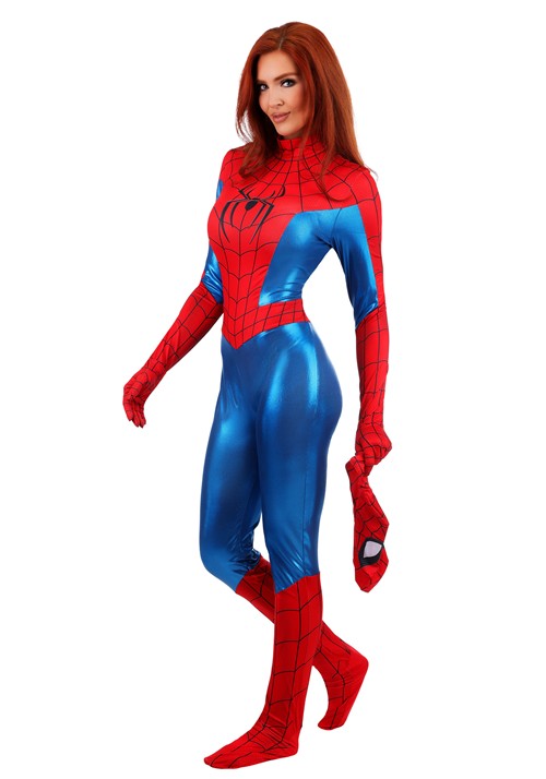 Womens SpiderMan Zentai Suit Costume