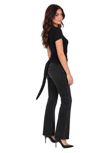 Black Sequined Cat Tail Costume Accessory