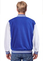 Mens Blue Letterman Jacket Costume Alt 1