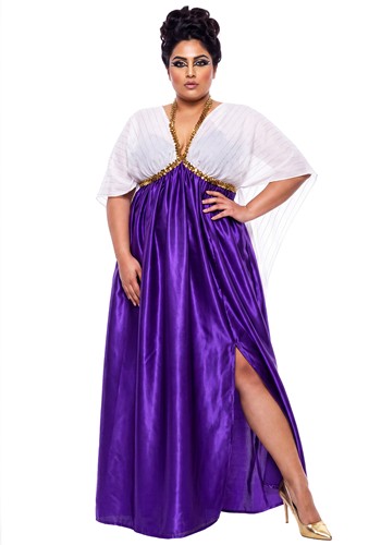 Plus Size Purple Cleopatra Costume Dress for Women