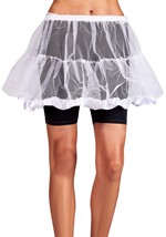 Womens White Petticoat with Lace trim