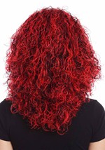 Fancy Red Black Curly Wig Alt 1