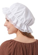 Womens White Costume Mobcap Accessory Alt 2