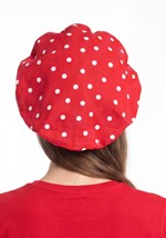 Red Giant Clown Costume Hat with White Dots Alt 1
