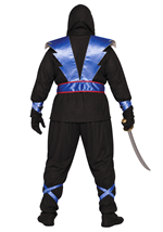 Plus Size Ninja Master Blue Armor Costume Men Alt 1