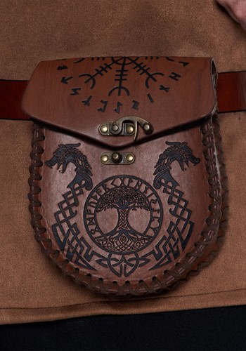 Adult Faux Leather Viking Costume Hip Bag