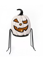 Ghost Pumpkin with Metal Holder Decoration
