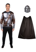 Mens Star Wars Mandalorian Costume Top Mask Alt 1