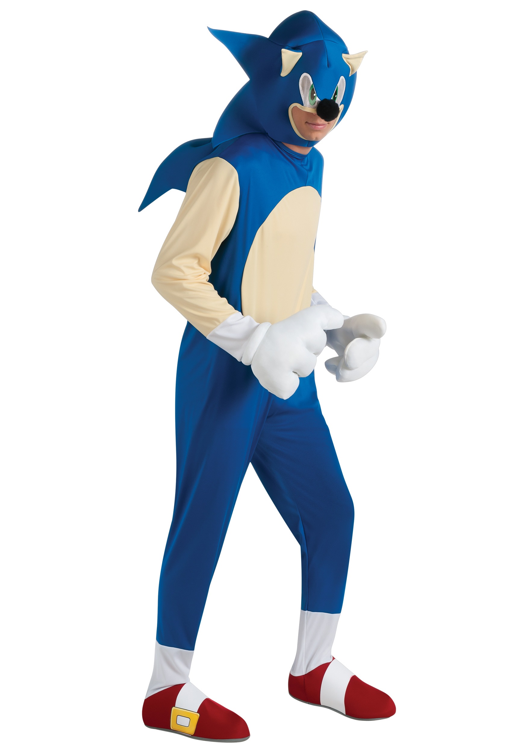 Adult Deluxe Sonic Fancy Dress Costume