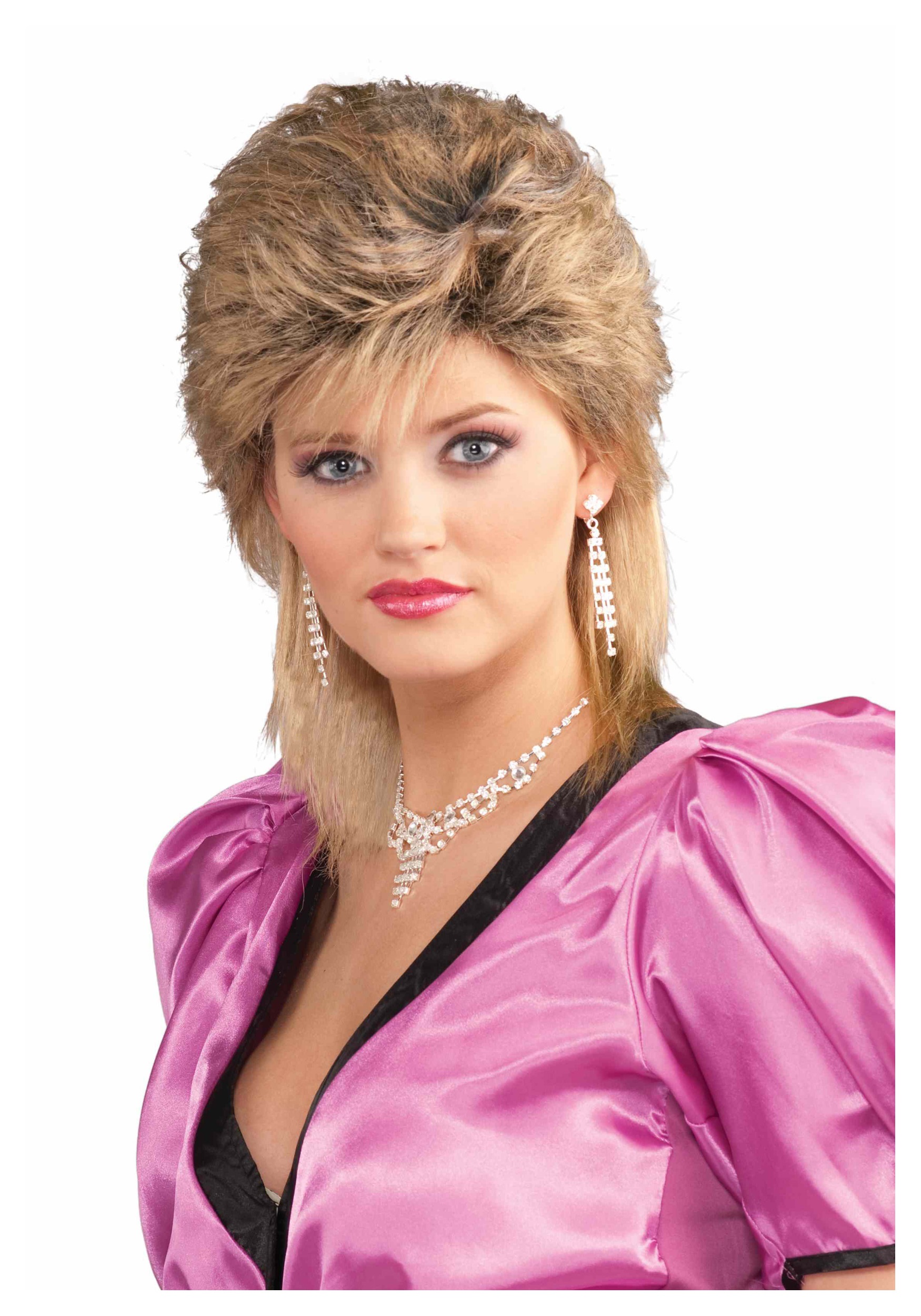 80's Salon Blonde Wig , Fancy Dress Costume Accessory