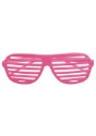 Neon Pink Shutter Shades 80's Glasses	