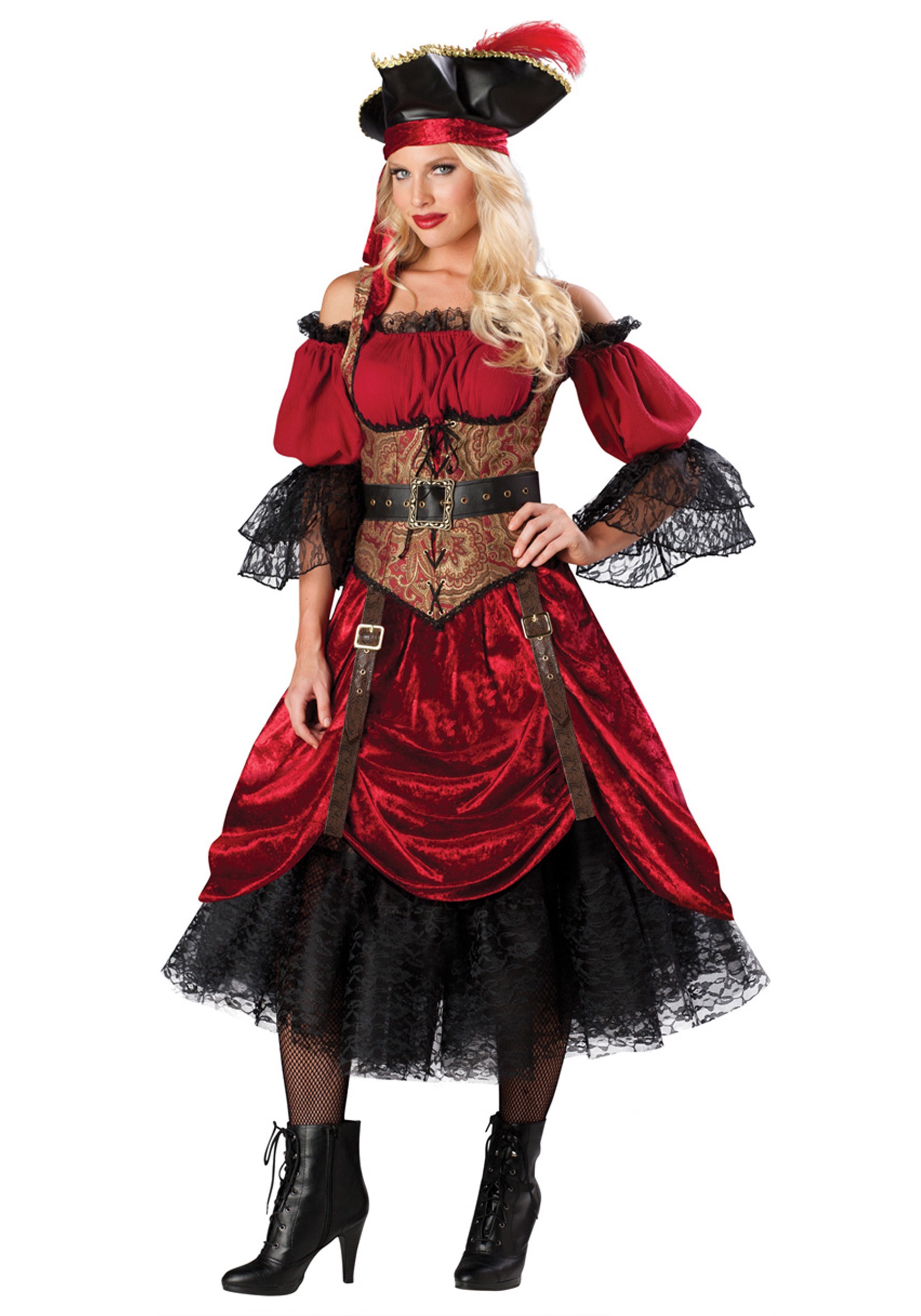 Swashbucklin' Scarlet Fancy Dress Costume