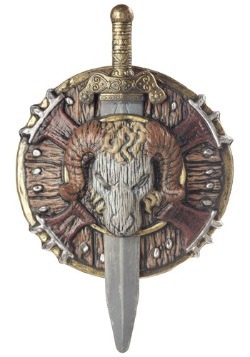 Barbarian Combat Shield and Sword