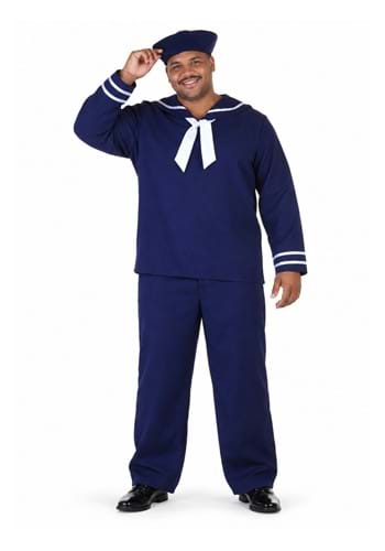 Plus Size Blue Sailor Costume for Men upd