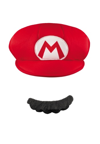 Adult Super Mario Bros. Mario Hat and Mustache Costume Kit - ST