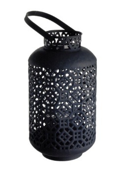 Metal Lantern with Glass Candle Holder