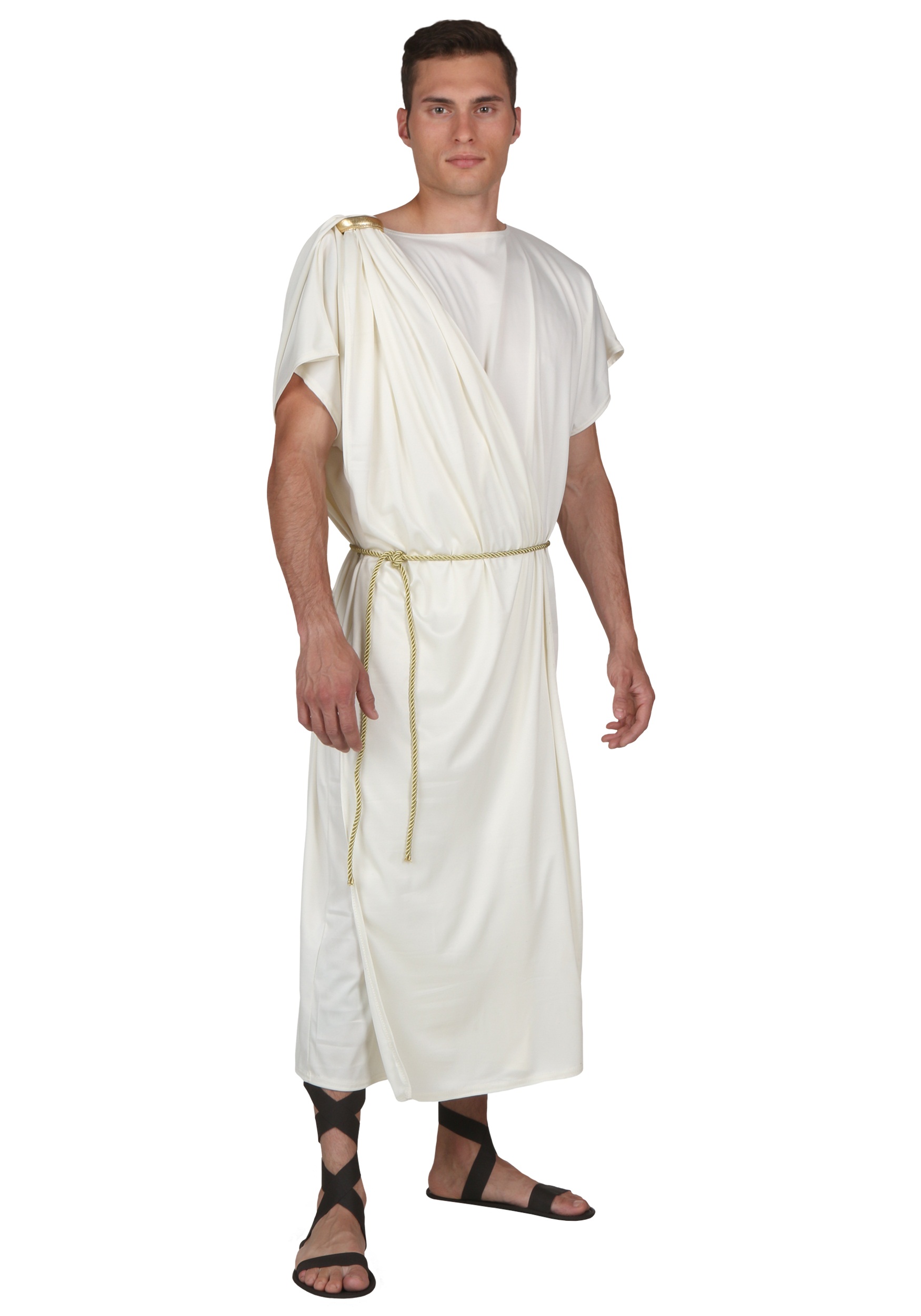 Plus Size Toga Halloween Fancy Dress Costume For Men , Greek Fancy Dress Costume