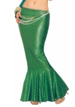 Teal Mermaid Long Tail Skirt