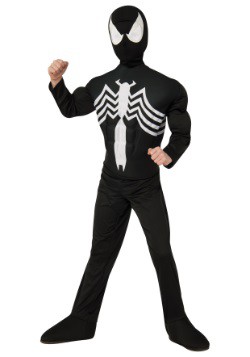 Child Ultimate Black Spider-Man Muscle Chest Costume