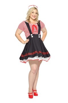 Women's Plus Size Retro Sailor Girl Costume