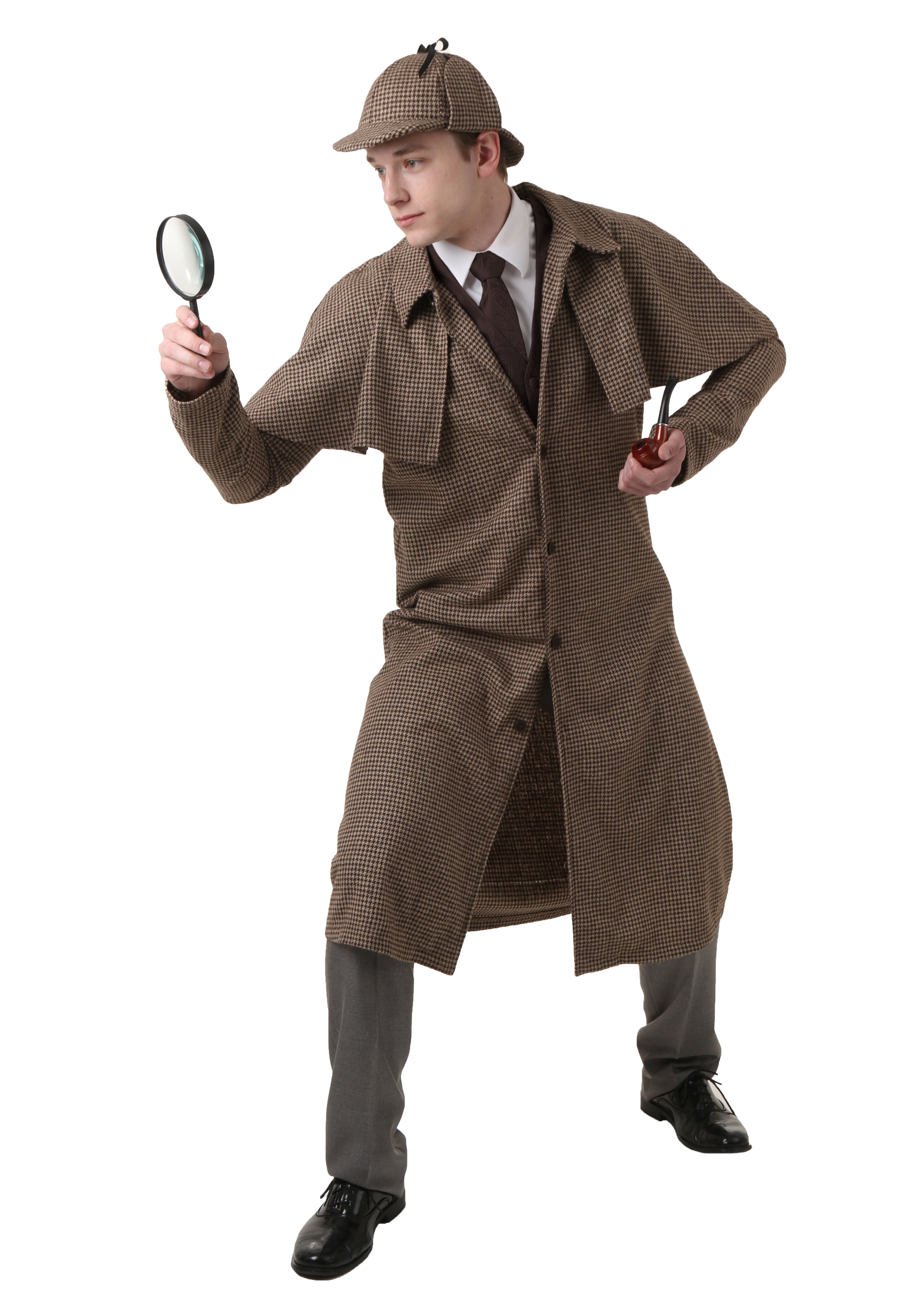 Men's Plus Size Sherlock Holmes Fancy Dress Costume
