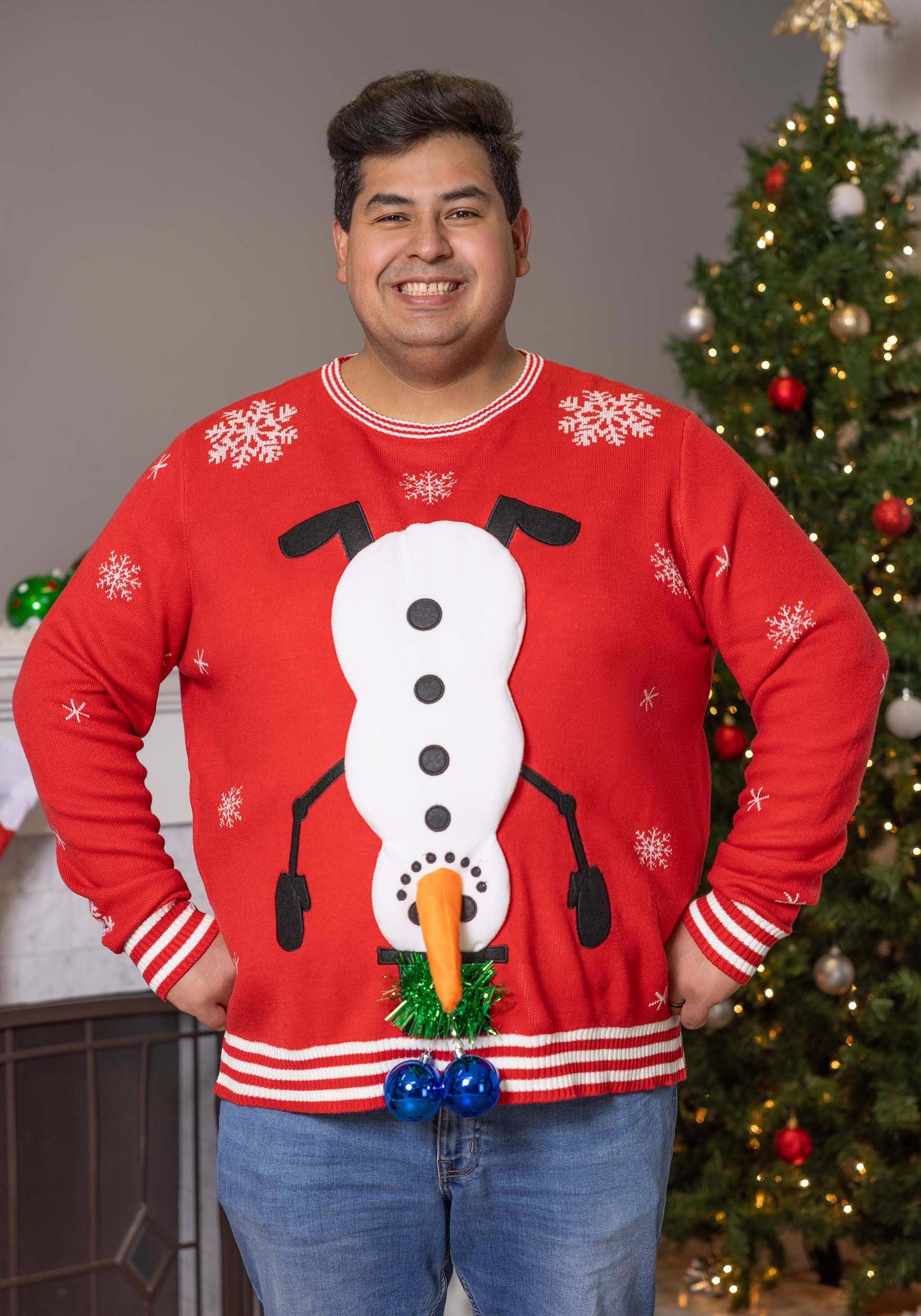 Snowman Balls Ugly Christmas Sweater