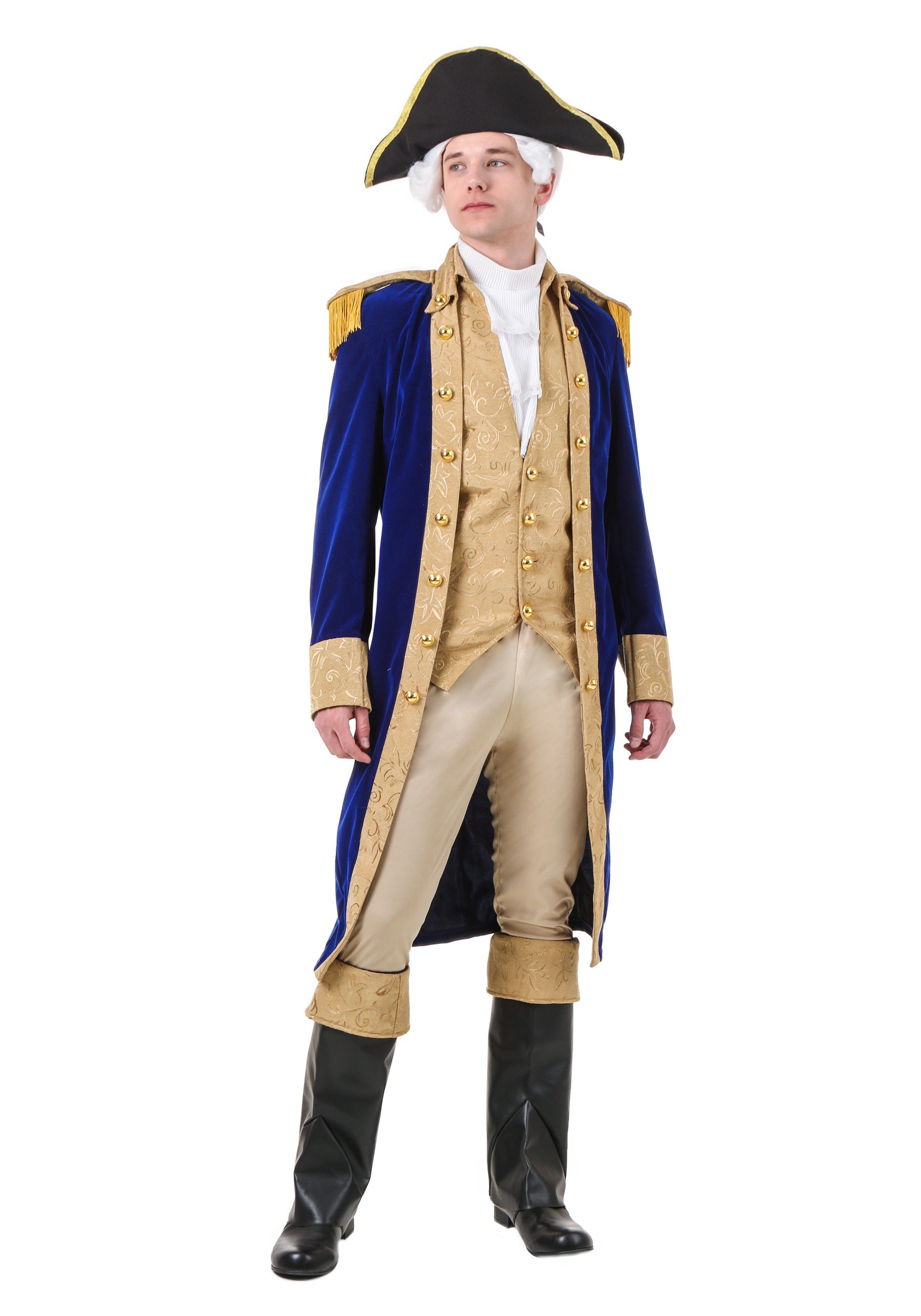 Men's Plus Size George Washington Fancy Dress Costume