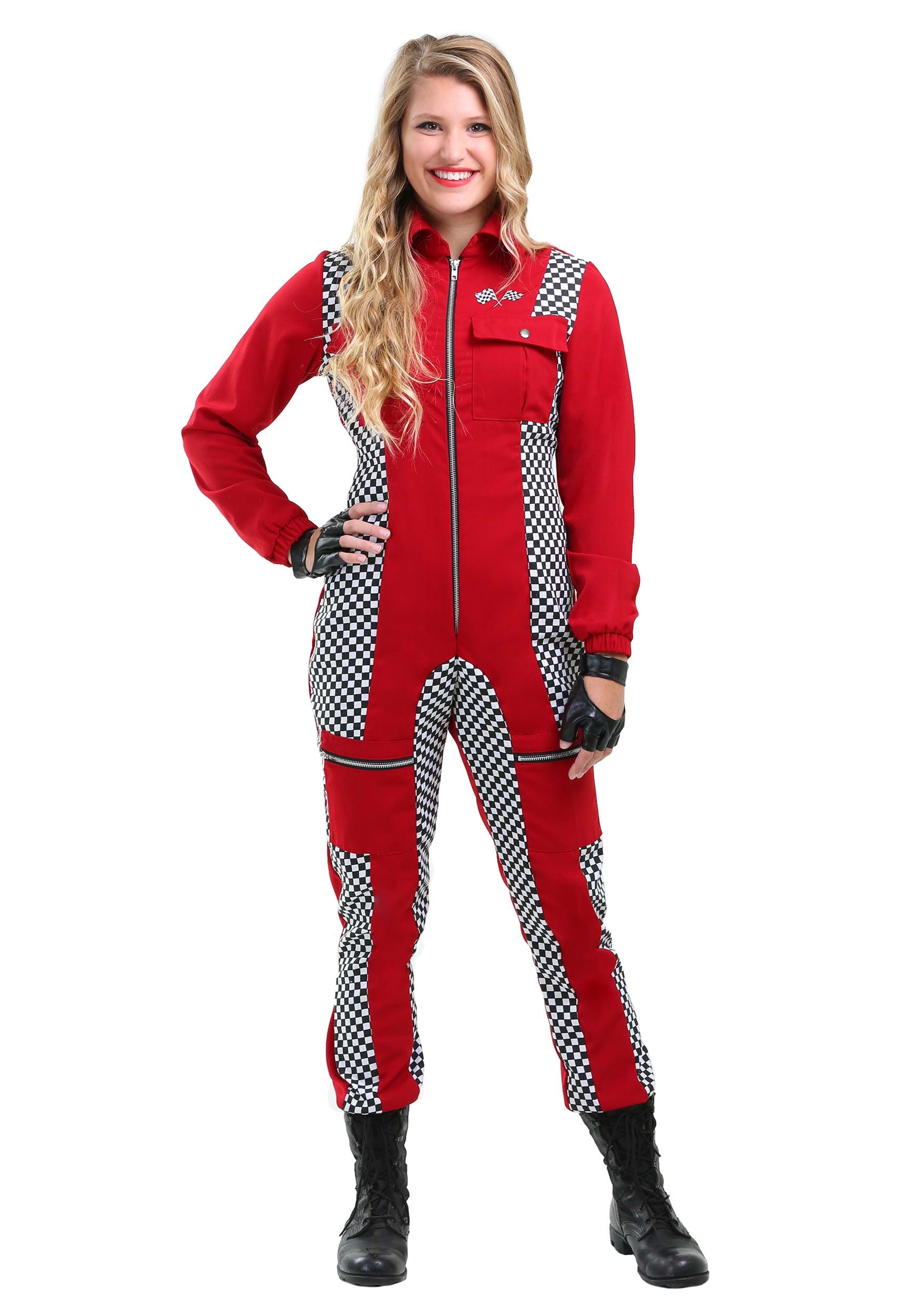 Racer Jumpsuit Fancy Dress Costume For Women