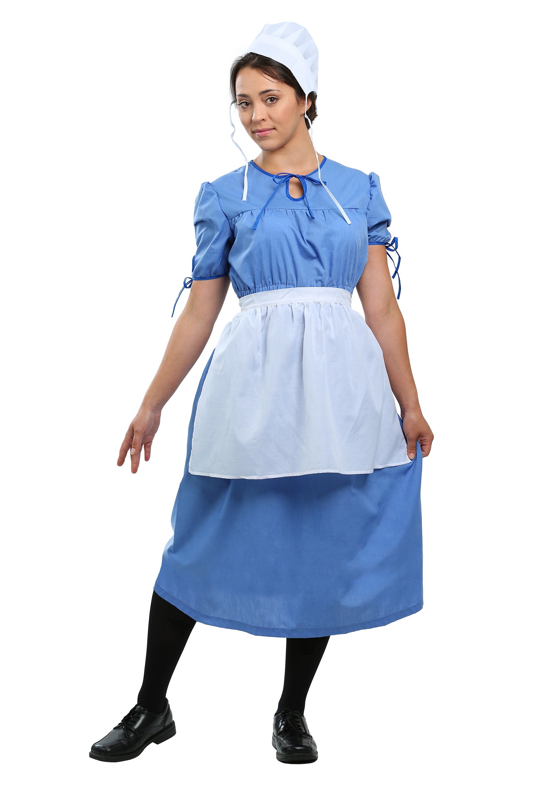 Adult Amish Prairie Woman Fancy Dress Costume , Colonial Fancy Dress Costumes
