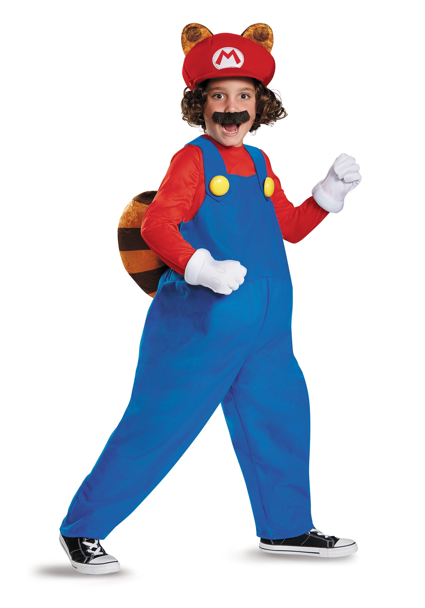 Child Deluxe Mario Raccoon Fancy Dress Costume