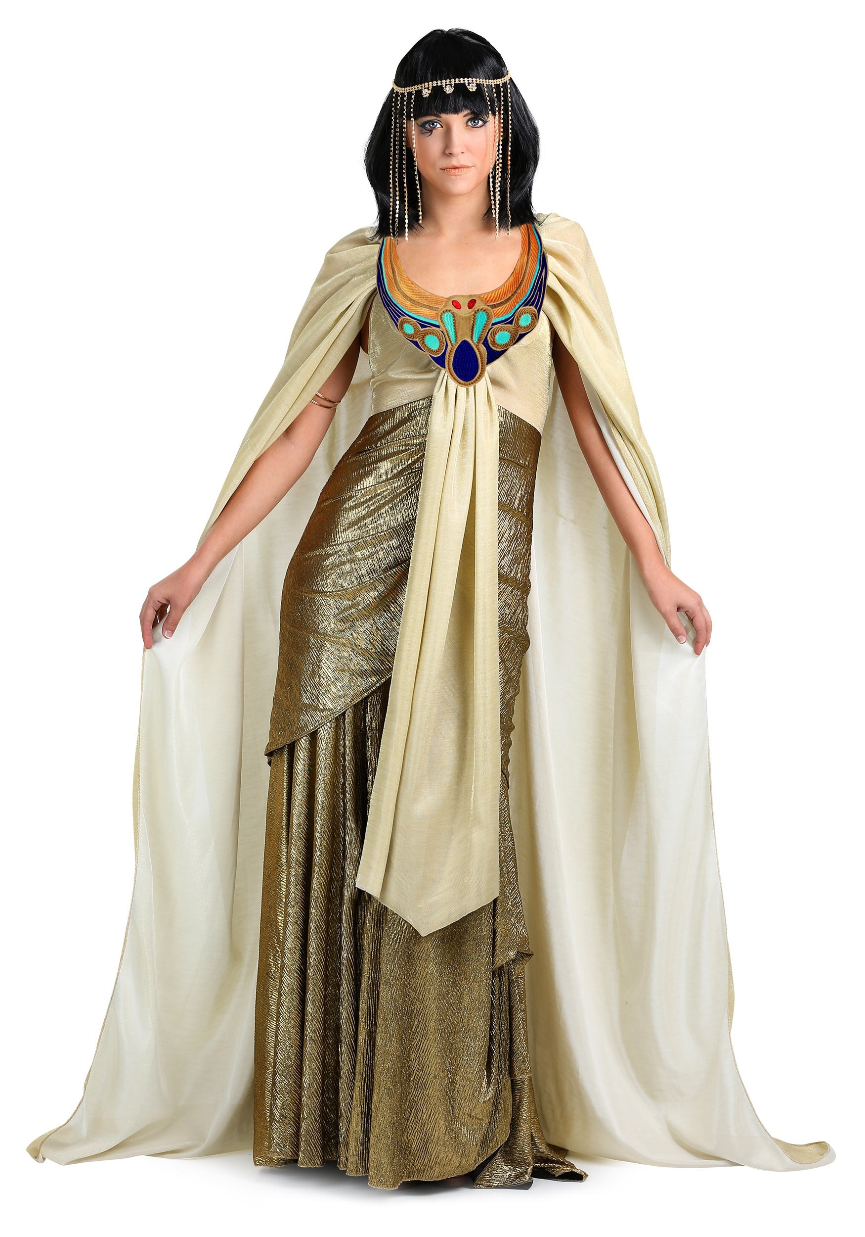 Golden Cleopatra Fancy Dress Costume For Women