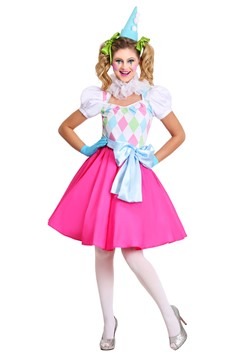 Cotton Candy Clown Women's Costume