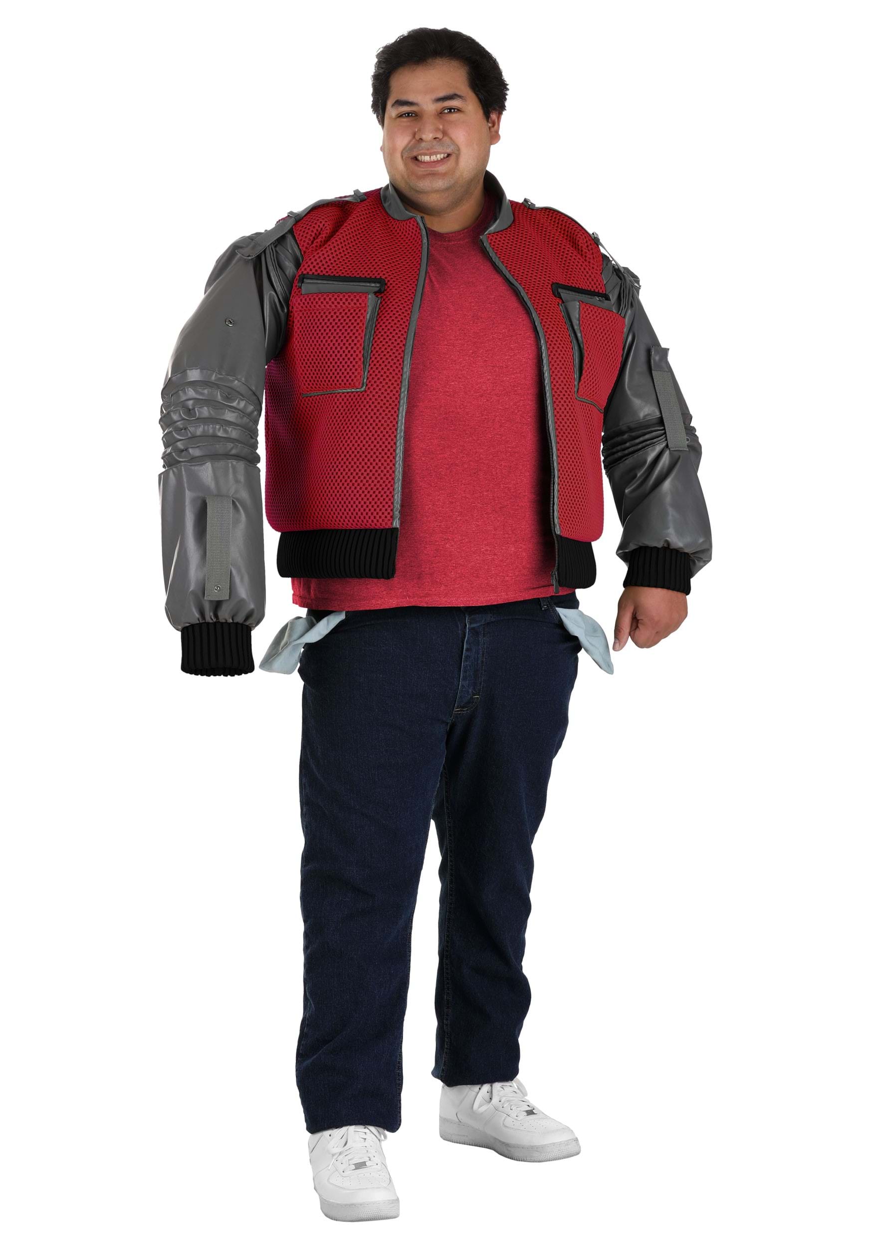 Plus Size Men's Authentic Marty McFly Jacket Fancy Dress Costume From Back To The Future